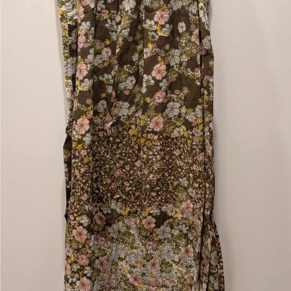 H&M Floral Print Maxi Dress - Olive and Cream 0023 - Picture 2 of 2